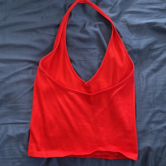 Out from under from urban outfitters. Red halter crop top - Picture 2 of 4